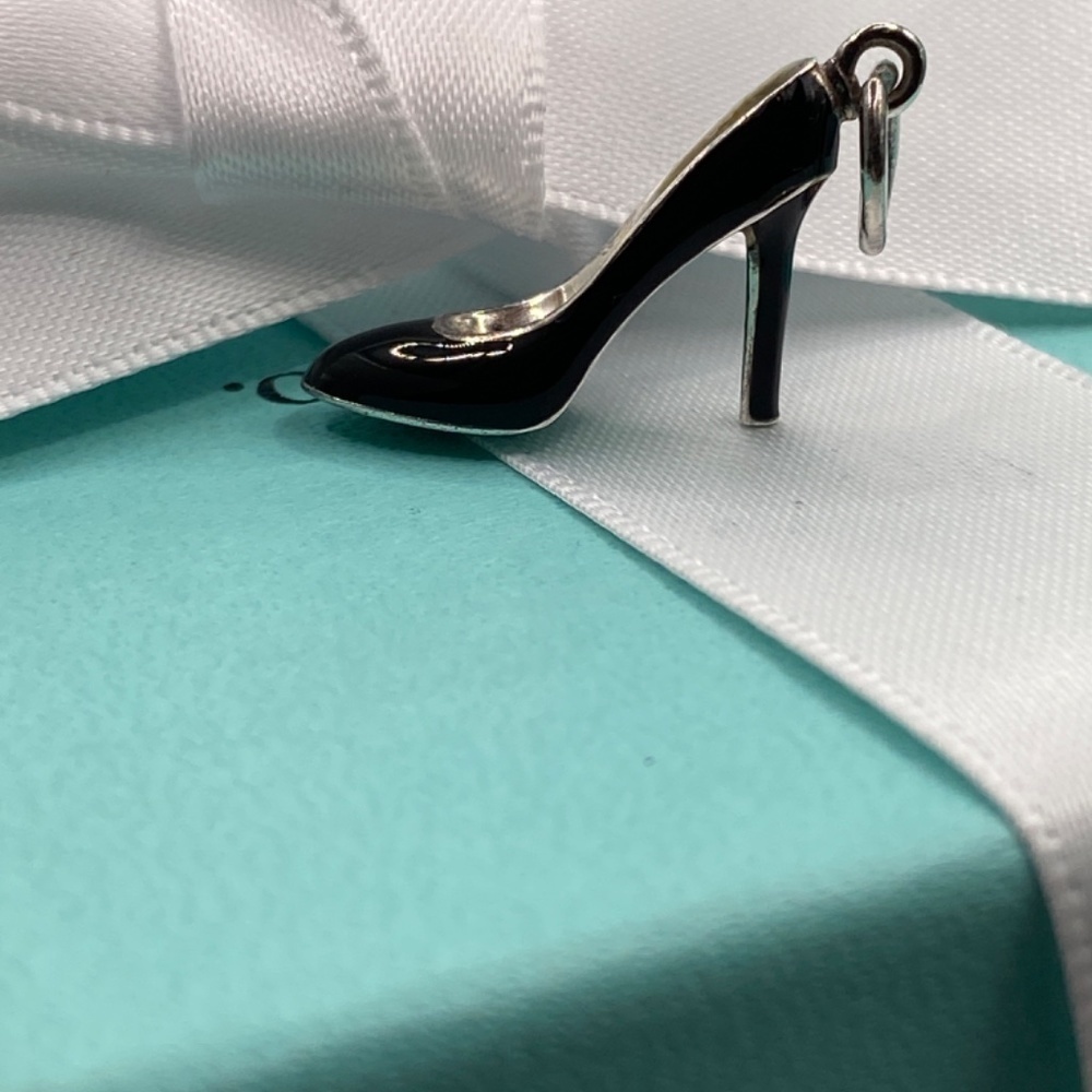 Tiffany & Co EnamelHigh Heel stiletto Shoe Charm Sterling Silver
